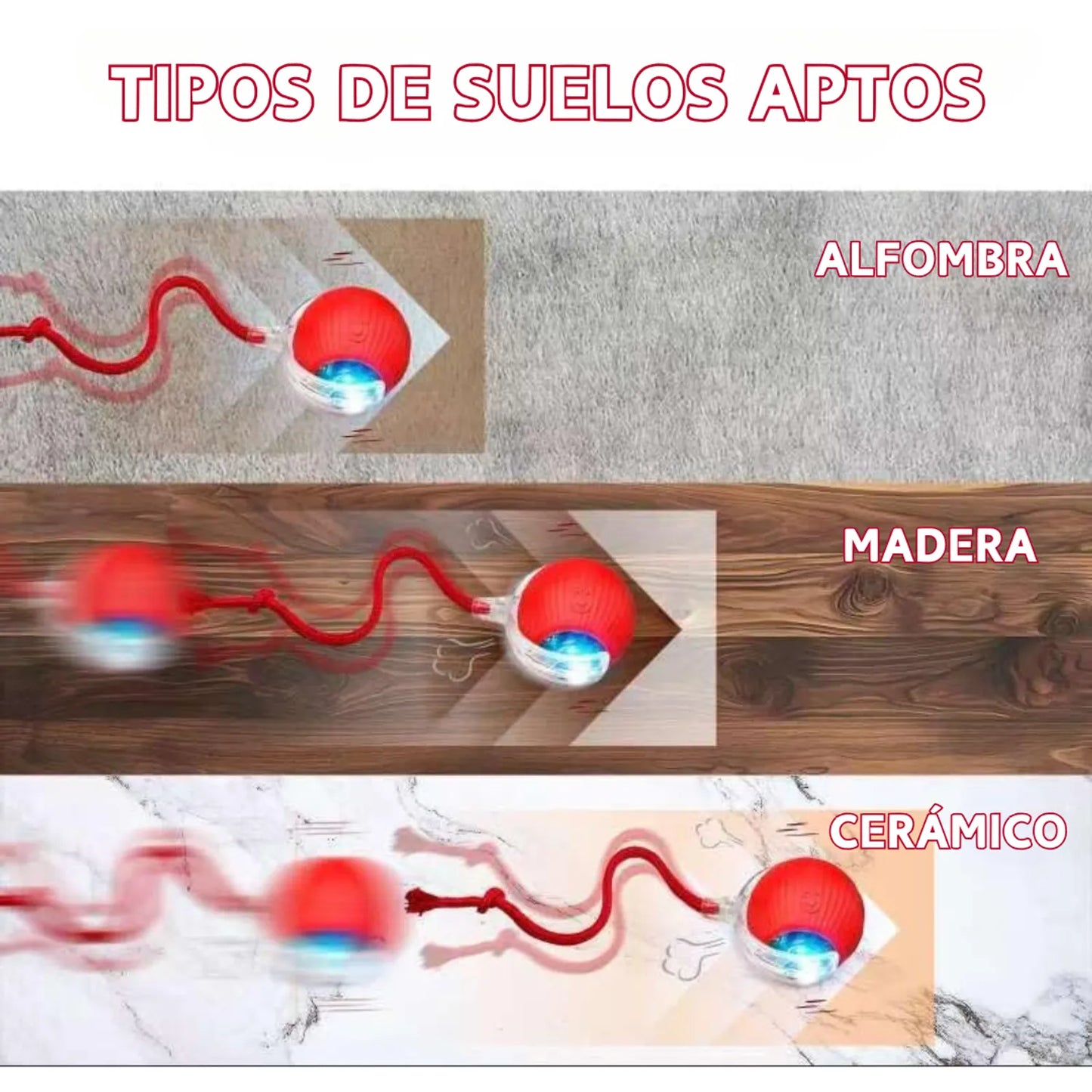 Pelota Interactiva Para Gatos Con Soga