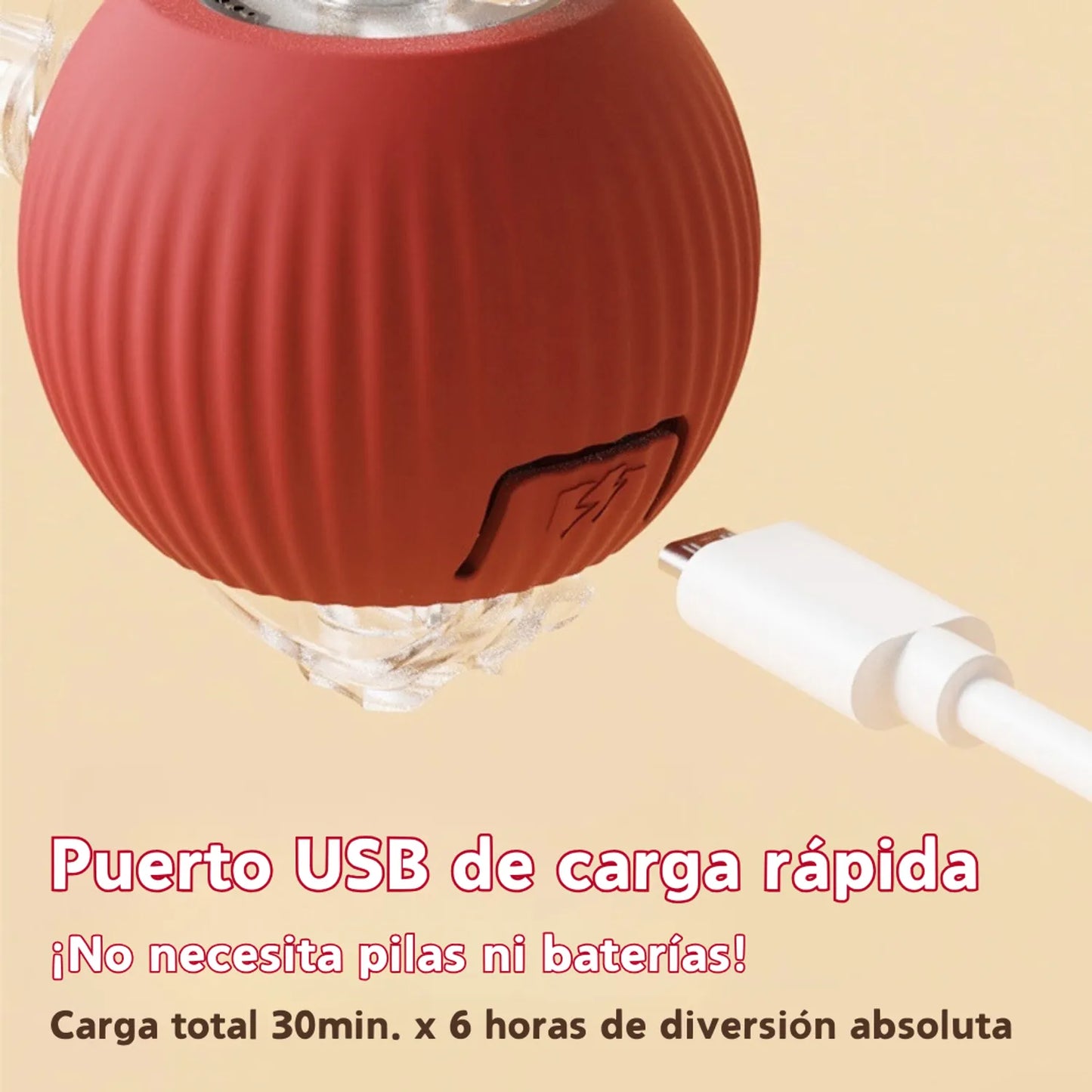 Pelota Interactiva Para Gatos Con Soga