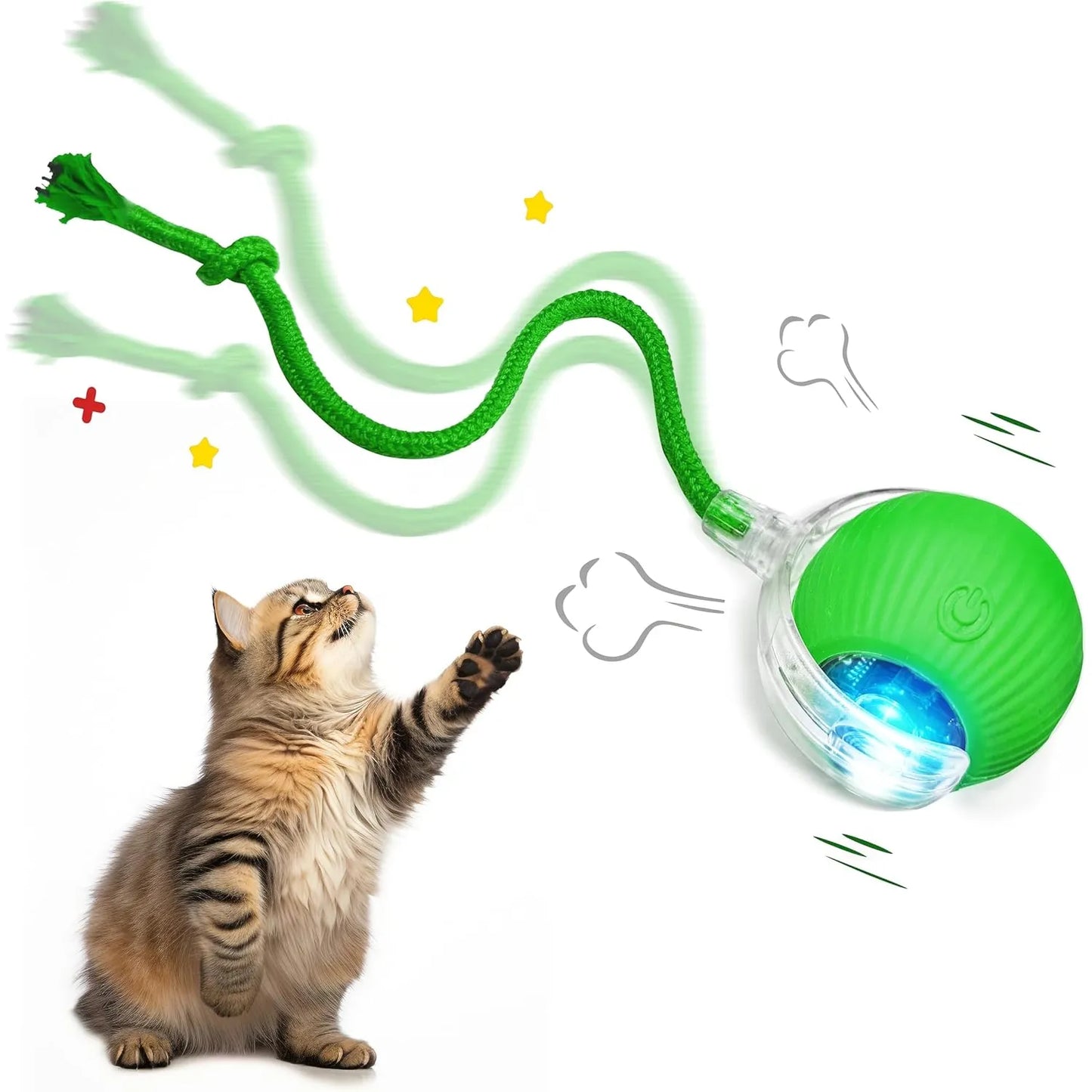 Pelota Interactiva Para Gatos Con Soga